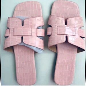 Women's non-slip flat sandal slide sz 8